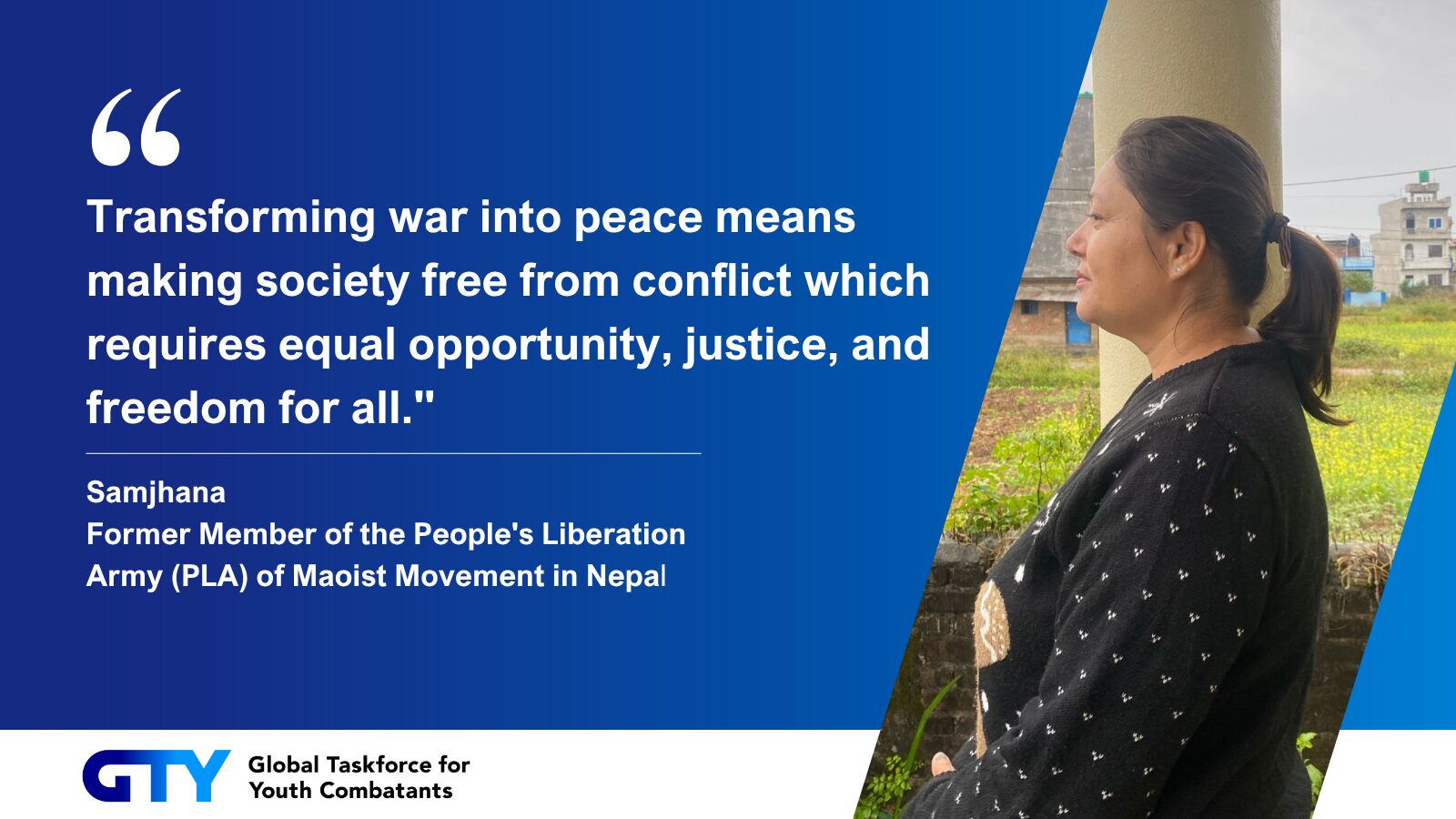 A New Member from Nepal Joined the Global Taskforce for Youth Combatants